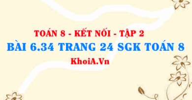 Bài 6.34 trang 24 Toán 8 Kết nối tri thức Tập 2